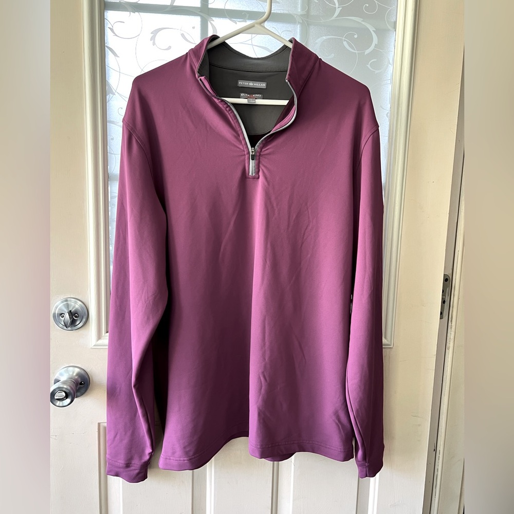 Peter Millar Plum Quarter-Zip Lightweight Shirt Jacket